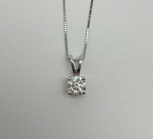 Load image into Gallery viewer, Necklace in 14 ct. white gold with 0,52 ct. diamond