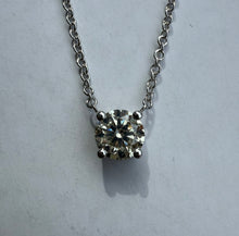Load image into Gallery viewer, 14 ct. white gold necklace with one 0,50 ct. natural diamond