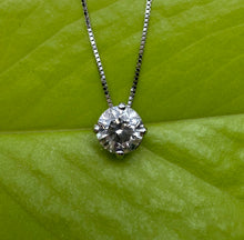Load image into Gallery viewer, 14 ct. white gold necklace with 1,02 ct. diamond