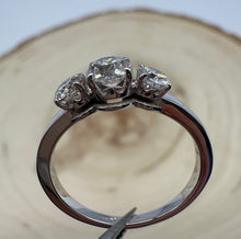 Load image into Gallery viewer, 14 ct. white gold ring with 0,77 ct. natural diamonds