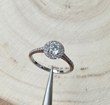 Load image into Gallery viewer, Diamondring in 14 ct. white gold with 0,84 tcw. natural diamonds