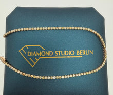 Load image into Gallery viewer, 18 ct. rose gold tennis bracelet with 1,58 tcw. diamonds
