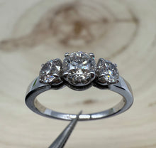 Load image into Gallery viewer, 14 ct. white gold ring with 0,77 ct. natural diamonds