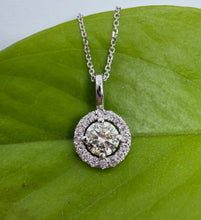 Load image into Gallery viewer, Necklace in 14 ct. white gold with 0,60 tcw. diamonds.