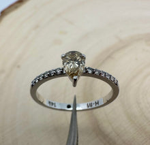 Load image into Gallery viewer, Diamondring in 14 ct. white gold with 0,54 tcw. natural diamonds