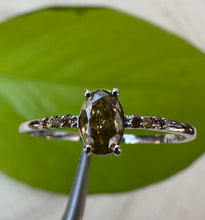 Load image into Gallery viewer, 14 ct. white gold ring with 0,35 tcw. diamonds