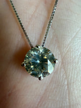 Load image into Gallery viewer, 14 ct. white gold necklace with 0,93 ct. diamond pendant