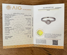 Load image into Gallery viewer, Halo ring in 14 ct. white gold with 0,44 tcw. diamonds