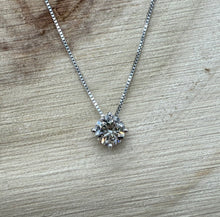 Load image into Gallery viewer, 14 ct. white gold necklace with 0,53 ct. diamond
