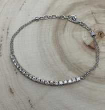 Load image into Gallery viewer, Bracelet in 14 ct. white gold with 0,89 ct. natural diamonds