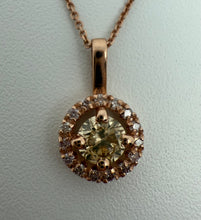Load image into Gallery viewer, Necklace in 14 ct. rose gold with 0,52 ct. diamonds.