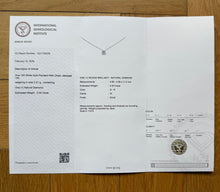 Load image into Gallery viewer, 14 ct. white gold necklace with one 0,50 ct. natural diamond