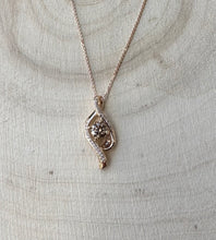 Load image into Gallery viewer, Necklace in 14 ct. pink gold with 0,56 tcw. diamonds