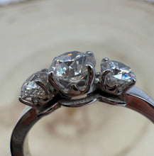 Load image into Gallery viewer, 14 ct. white gold ring with 0,77 ct. natural diamonds
