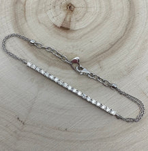 Load image into Gallery viewer, Bracelet in 14 ct. white gold with 0,89 ct. natural diamonds