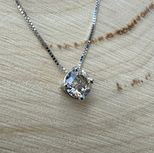 Load image into Gallery viewer, Necklace in 14 ct. white gold with a 0,55 ct. diamond