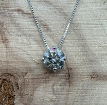 Load image into Gallery viewer, 14 ct. white gold necklace with 1,02 ct. diamond