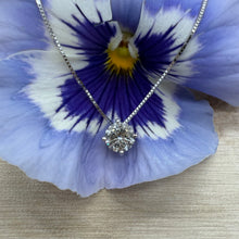 Load image into Gallery viewer, 14 ct. white gold necklace with 0,53 ct. diamond