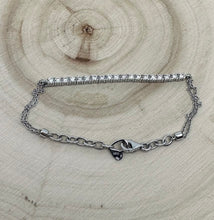 Load image into Gallery viewer, Bracelet in 14 ct. white gold with 0,89 ct. natural diamonds