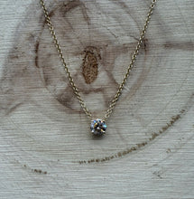 Load image into Gallery viewer, 14 ct. gold chain with 0,45 ct. natural diamond