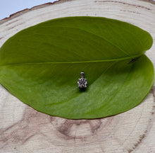 Load image into Gallery viewer, Pendant in 14 ct. white gold holding one 0,50 ct. natural diamond