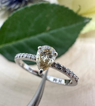 Load image into Gallery viewer, Diamondring in 14 ct. white gold with 0,54 tcw. natural diamonds