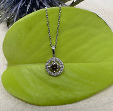 Load image into Gallery viewer, Necklace in 14 ct. white gold with 0,52 tcw. diamonds