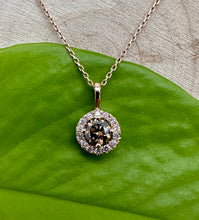 Load image into Gallery viewer, Necklace in 14 ct. pink gold with 0,53 tcw. diamonds