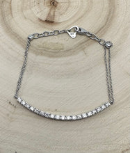 Load image into Gallery viewer, Bracelet in 14 ct. white gold with 0,89 ct. natural diamonds