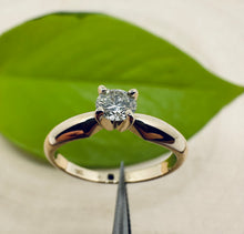 Load image into Gallery viewer, Yellow gold ring with 0,25 ct. diamond