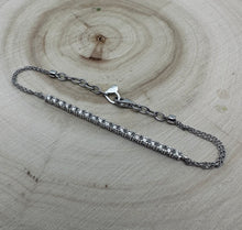 Load image into Gallery viewer, Bracelet in 14 ct. white gold with 0,89 ct. natural diamonds