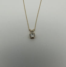 Load image into Gallery viewer, Necklace in 14 ct. gold with 0,51 ct. diamond
