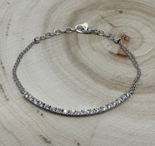 Load image into Gallery viewer, Bracelet in 14 ct. white gold with 0,89 ct. natural diamonds