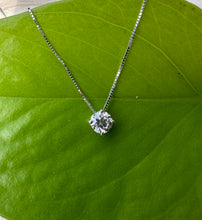 Load image into Gallery viewer, Necklace in 14 ct. white gold with a stunning 0,63 ct. diamond