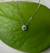 Load image into Gallery viewer, Necklace in 14 ct. white gold with a stunning 0,63 ct. diamond