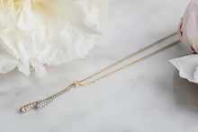 Load image into Gallery viewer, Elegant Gold Necklace with 84 Colourless Diamonds.