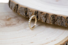 Load image into Gallery viewer, Stunning Pink Gold Eternity Ring w. 21 diamonds