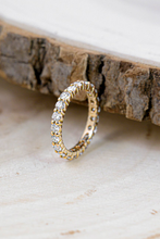 Load image into Gallery viewer, Stunning Pink Gold Eternity Ring w. 21 diamonds