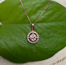 Load image into Gallery viewer, Necklace in 14 ct. rose gold with 0,52 ct. diamonds.
