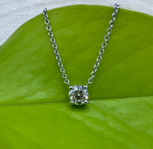 Load image into Gallery viewer, 14 ct. white gold necklace with one 0,50 ct. natural diamond
