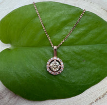 Load image into Gallery viewer, Necklace in 14 ct. rose gold with 0,52 ct. diamonds.
