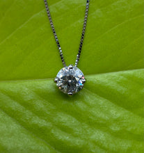 Load image into Gallery viewer, 14 ct. white gold necklace with 1,02 ct. diamond
