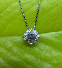 Load image into Gallery viewer, 14 ct. white gold necklace with 1,02 ct. diamond
