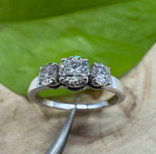 Load image into Gallery viewer, 14 ct. white gold ring with 0,77 ct. natural diamonds
