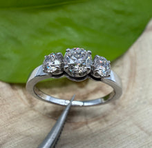 Load image into Gallery viewer, 14 ct. white gold ring with 0,77 ct. natural diamonds
