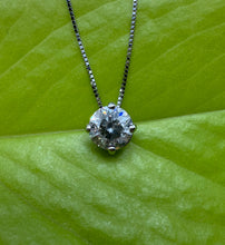 Load image into Gallery viewer, 14 ct. white gold necklace with 1,02 ct. diamond
