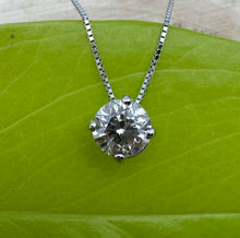 Load image into Gallery viewer, 14 ct. white gold necklace with 1,02 ct. diamond
