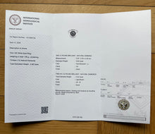 Load image into Gallery viewer, Halo ring in 14 ct. white gold holding 0,96 tcw. natural diamonds
