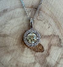 Load image into Gallery viewer, Necklace in 14 ct. white gold with 0,60 tcw. diamonds.

