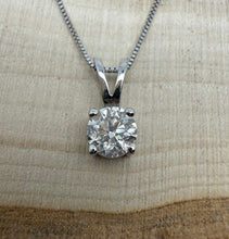 Load image into Gallery viewer, Necklace in 14 ct. white gold with 0,52 ct. diamond
